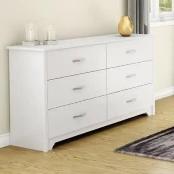 6 Chest Drawer With Best Design — White Colour