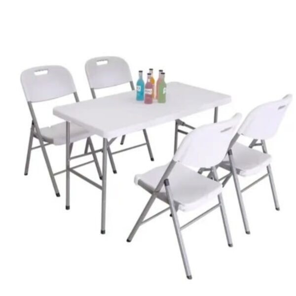Four Seaters Foldable Table And Four Foldable Chairs