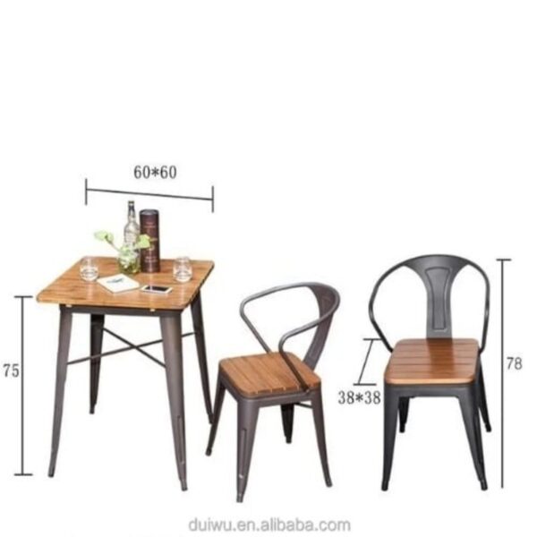 Iron Dining Table With Four Chairs