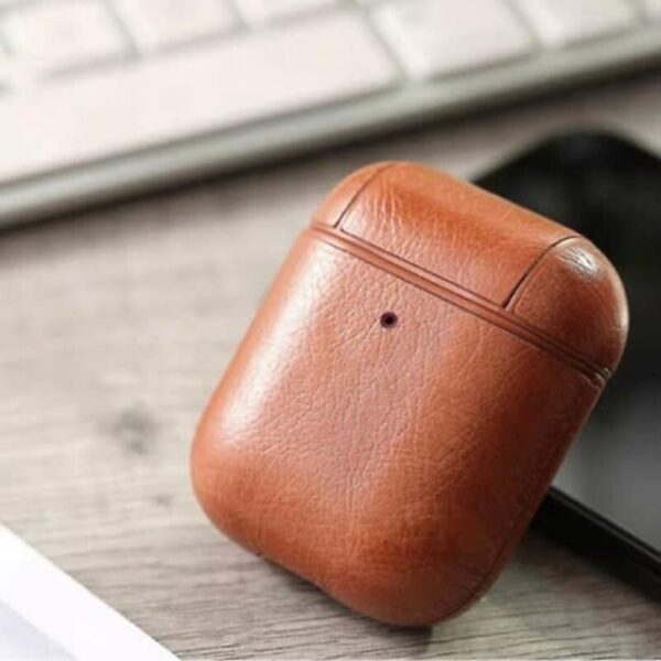 Brown Leather Case For Airpod