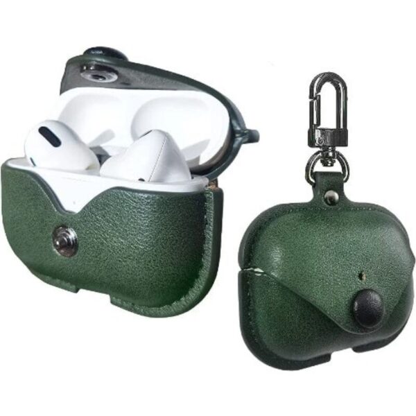 Green Leather Pouch For Airpods