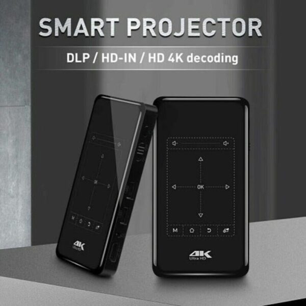 Hd 4k Smart Dlp Mini Projector Android Bluetooth Mobile Video Wifi